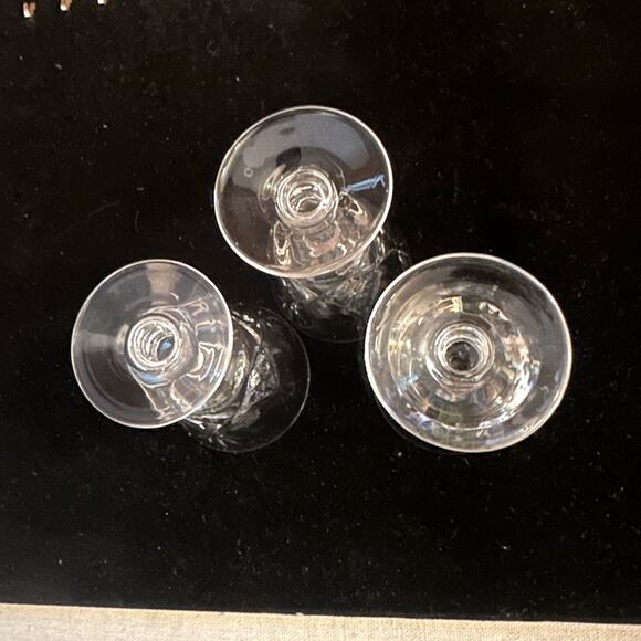 Vintage mid 1980's Bruce by Royal Brierley sherry glasses set of 3 - Picture 5 of 5